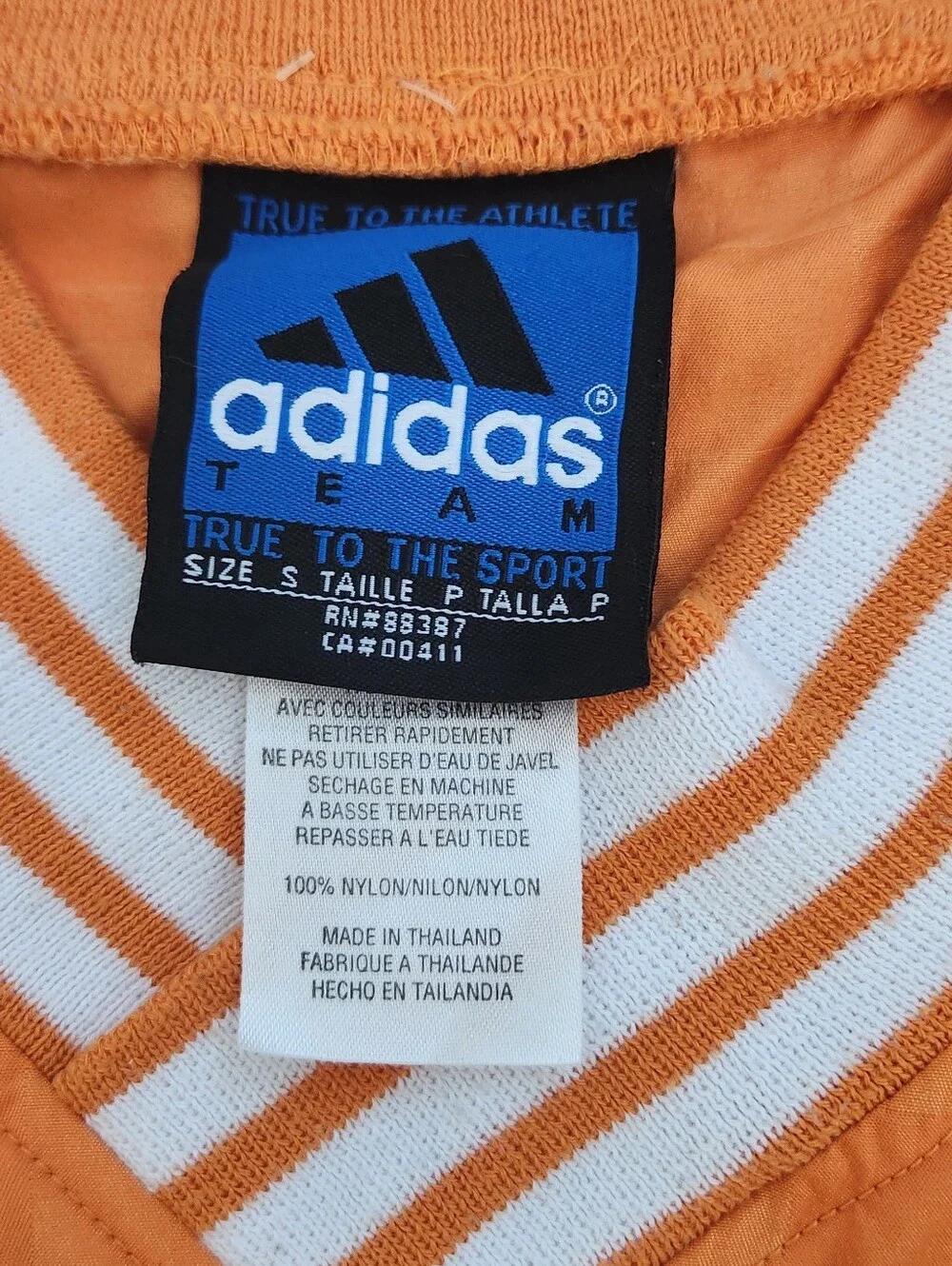 Vintage Adidas Team Tennessee Volunteers Windbreaker Pullover Small Orange